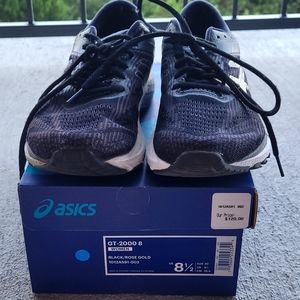 Asics Athletic Shoes Women Black US 8.5 Running Sneakers